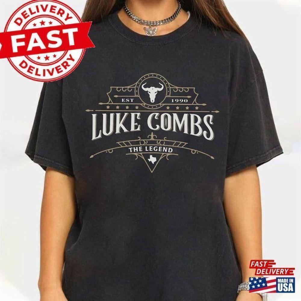 The Legend Luke Combs Bullhead Country Tour Fan T-Shirt